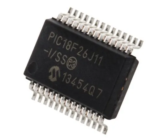 63-7660-86 Microchip, 8bit PIC Microcontroller, 48MHz, 64 kB Flash, 28-Pin SSOP PIC18F26J11-I/SS