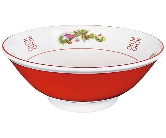 69-5206-55 Porcelain Chinese tableware Akamaki Mitsuryu Takadai rice bowl 7 cm (φ215) 8179851