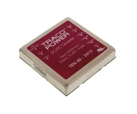 63-7558-14 TRACOPOWER TEN 40 40W Isolated DC-DC Converter Through Hole, Voltage in 18 → 36 V dc, Voltage out 12V dc 32051