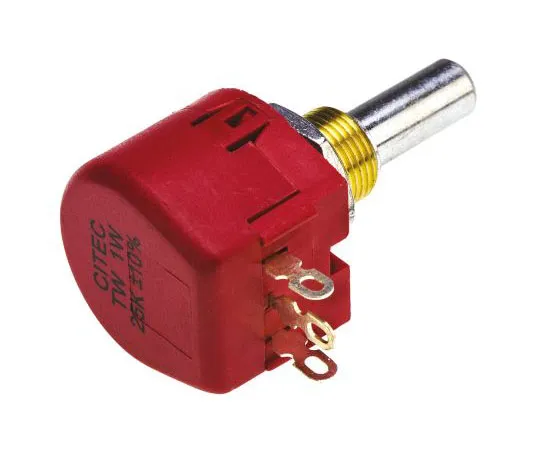 63-7593-45 TE Connectivity 1 Gang Rotary Wirewound Potentiometer with a 6.35 mm Dia. Shaft, 25kΩ, ±10%, 1W, Linear TW1253KA TW1253KA