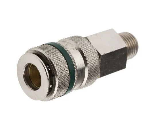 63-7662-18 RS PRO Pneumatic Quick Connect Coupling Brass, Steel 1/4 in Threaded 667-1695