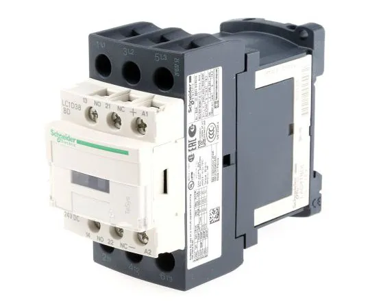 63-7631-21 Schneider Electric 3 Pole Contactor, 38 A, 24 V dc Coil, TeSys D, 3NO, 18.5 kW LC1D38BD