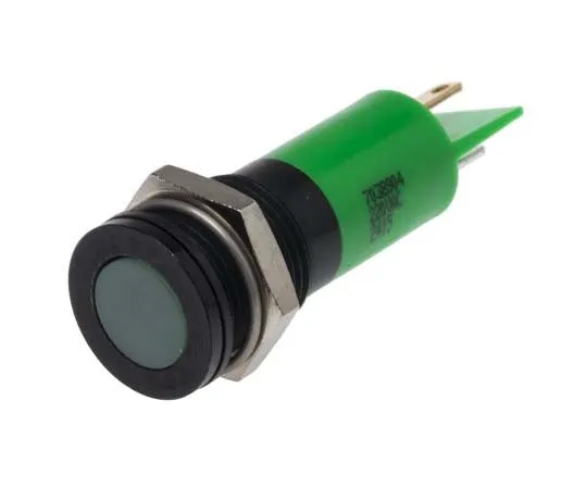 63-7717-79 RS PRO Green Indicator, 220 V ac, 14mm Mounting Hole Size, Solder Tab Termination, IP67 703-8904