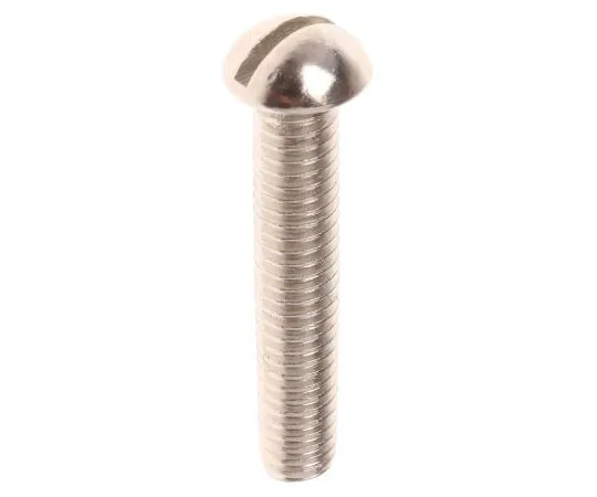 63-7574-50 RS Round Head Brass Slot Nickel Plated2BA, 1in31.4 482-9041