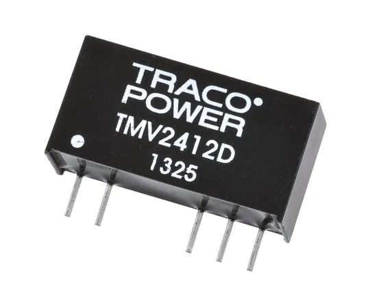 63-7658-44 TRACOPOWER TMV 1W Isolated DC-DC Converter Through Hole, Voltage in 21.6 → 26.4 V dc, Voltage out ±12V dc TMV 2412D