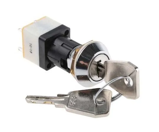 63-7740-08 IP67 Key Switch, Double Pole Single Throw (DPST), 4 A @ 250 V ac 2-Way, -25 → +85°C WRLM-5-S-D