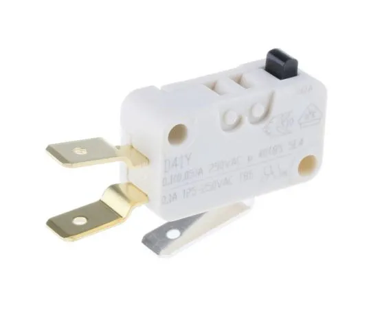 63-7602-67 SPDT-NO/NC Button Microswitch, 100 mA @ 250 V ac D413 V3AA