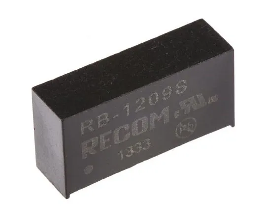 63-7672-26 Recom RB 1W Isolated DC-DC Converter Through Hole, Voltage in 10.8 → 13.2 V dc, Voltage out 9V dc RB-1209S