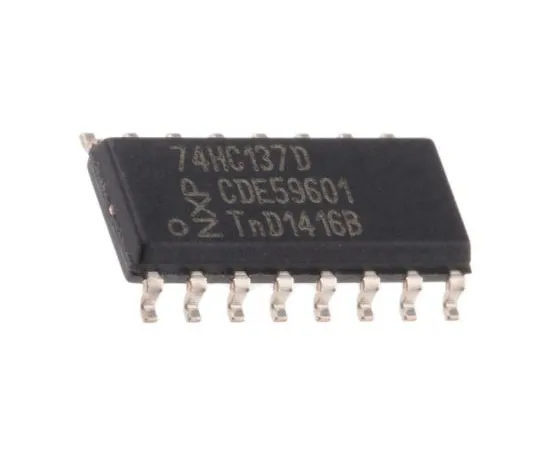 63-7576-51 Nexperia 74HC137D,652, 1 Decoder & Demultiplexer, Decoder, Demultiplexer, 1-of-8, Inverting, 16-Pin SOIC 74HC137D,652