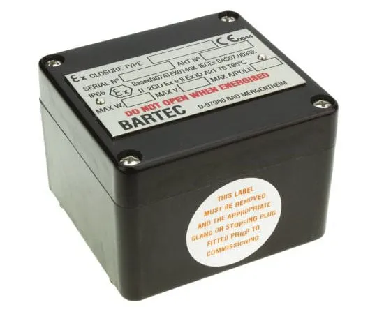 63-7616-30 Bartec GB Junction Box, IP66, 80mm x 75mm x 55mm GB80