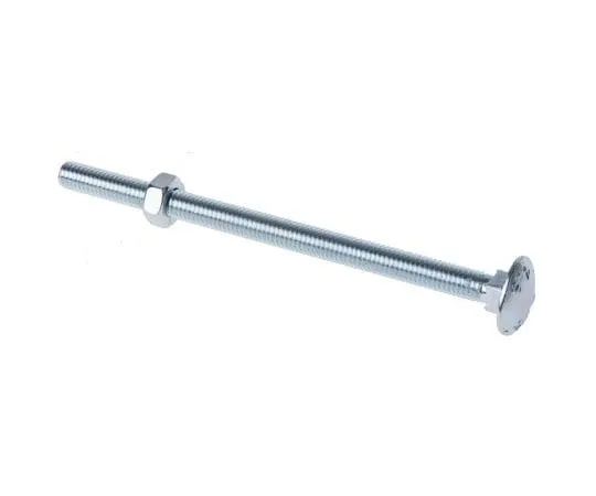 63-7601-92 Bright Zinc Plated Steel Coach Bolt, M6 x 100mm 512-1045