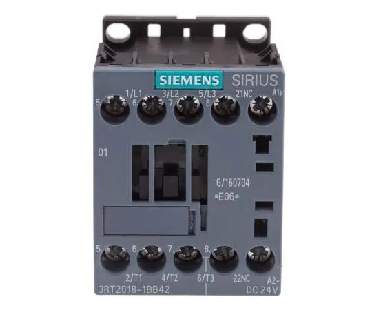63-7721-54 Siemens 3 Pole Contactor, 16 A, 24 V dc Coil, SIRIUS Innovation, 3NO, 7.5 kW 3RT2018-1BB42