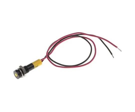 63-7708-76 RS PRO Yellow Indicator, 24 V dc, 6mm Mounting Hole Size, Lead Wires Termination, IP67 700-1886