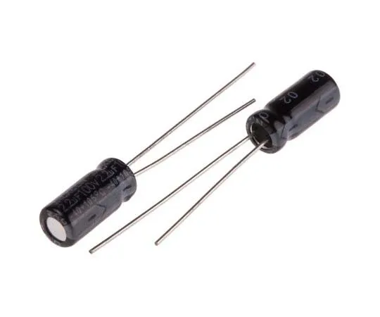 63-7737-89　RS PRO 2.2μF 100V dc Aluminium Electrolytic Capacitor, Through Hole 5 (Dia.) x 11mm +105°C 5mm 2mm 11mm　170-1283