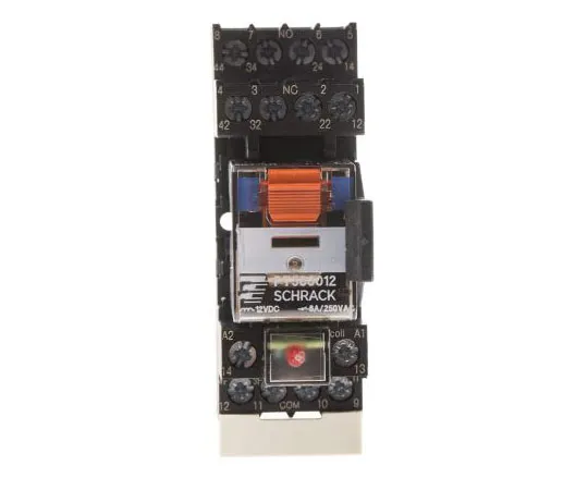 63-7586-70 TE ConnectivityPT 4PDT Non-Latching Relay DIN Rail, 12V dc Coil, 6A PT5S8LB2 5-1415075-1
