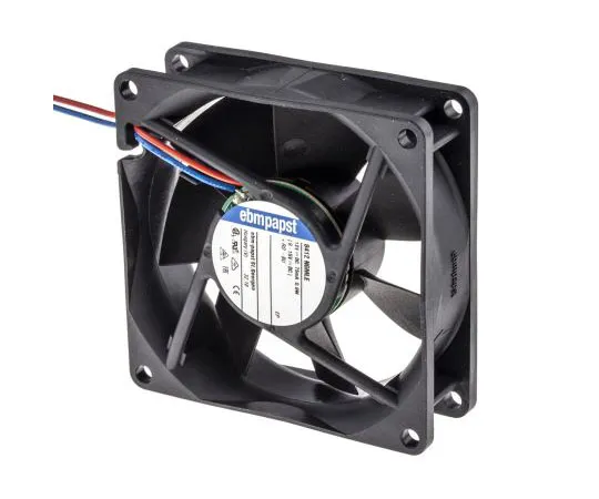 63-7602-31 ebm-papst 8400N Series Axial Fan, 80 x 80 x 25mm, 45m³/h, 900mW, 12 V dc 8412 NGMLE