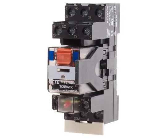 63-7586-62 TE ConnectivityPT 3PDT Non-Latching Relay DIN Rail, 12V dc Coil PT3S7LB2 1-1415075-1