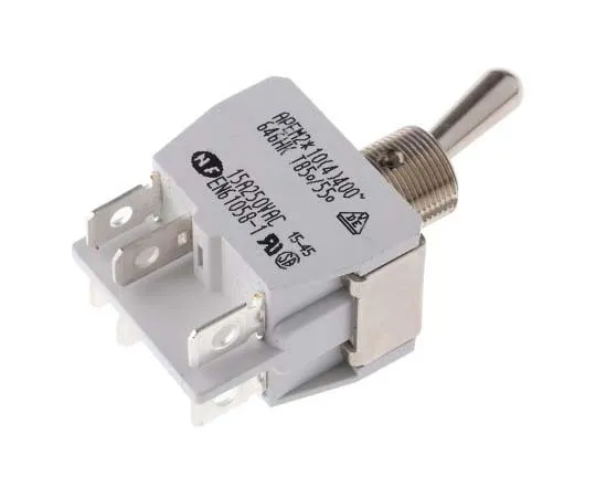 63-7701-35　APEM Double Pole Single Throw (DPST) Toggle Switch, Latching, Panel Mount　646H/2K