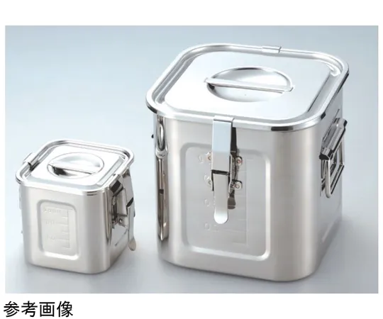 67-2400-33 AG 18-8 Square Kitchen Pot with Scale with Seal and Hook Approx. 1.1 L 10.5cm