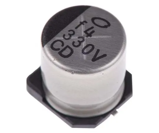 63-7746-67　Nichicon 330μF 35V dc Aluminium Electrolytic Capacitor, Surface Mount 10 (Dia.) x 10mm +105°C 10mm　UCD1V331MNL1GS