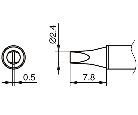 68-2220-55 Trowel Tip 2.4D Type 450°C For FX-1001 T31B-01D24