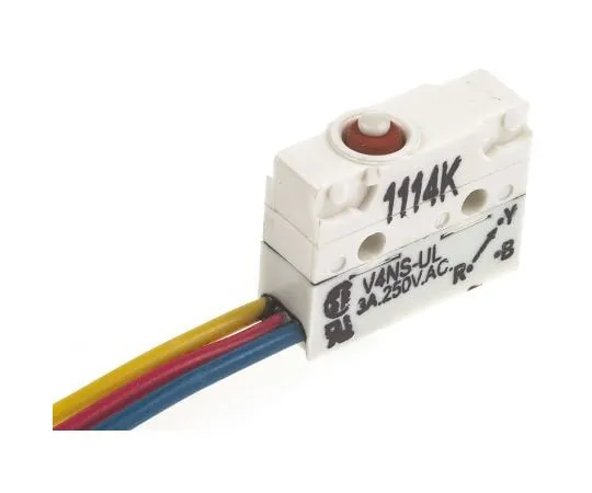 63-7567-12 SPDT-NO/NC Plunger Microswitch, 3 A @ 250 V ac V4NSUL