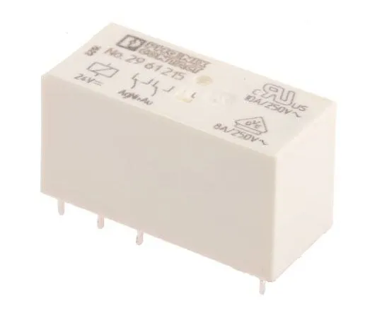 63-7596-11 Phoenix ContactREL-MR- 24DC/21-21AU DPDT Non-Latching Relay PCB Mount, 24V dc Coil, 50mA 2961215