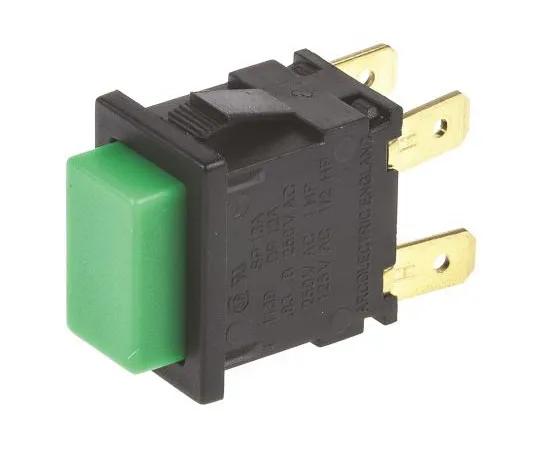 63-7615-44 Arcolectric Double Pole Double Throw (DPDT) Momentary Push Button Switch, IP40, Panel Mount, 250V ac H8351ABAAH