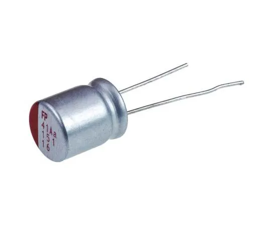 63-7746-29　Nichicon 150μF 16V dc Aluminium Polymer Capacitor, Through Hole 10 (Dia.) x 12.5mm +105°C 10mm 5mm　RNS1C151MDN1PH