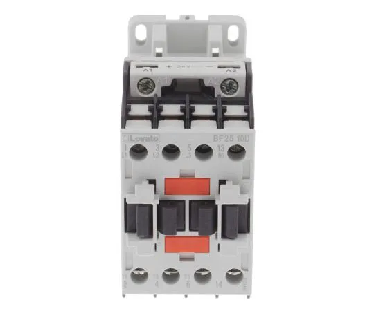 63-7691-24 Lovato 3 Pole Contactor, 25 A, 24 V dc Coil, Orange, 3NO, 11 kW BF2510D024