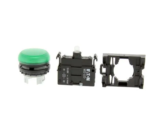 63-7554-96 Eaton M22 Series, Green Pilot Light Head, 22.5mm Cutout 78639218 & M22-L-G+M22-A+M22-LED-G