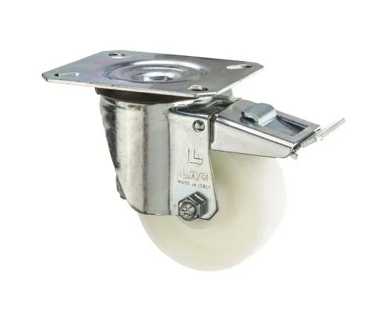 63-7664-41 LAG Braked Swivel Swivel Castor, 120kg Load Capacity, 80mm Wheel Diameter 18762  FR