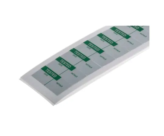 63-4796-03　RS PRO Adhesive Pre-Printed Adhesive Label-Tested-. Quantity: 140　445-3593
