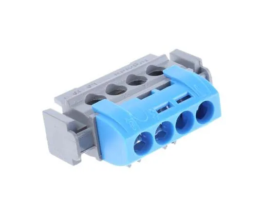 63-7719-80 Legrand Distribution Block, 1.5 → 16mm², 4 Way, 80A, 400 V ac, Blue 0 048 40