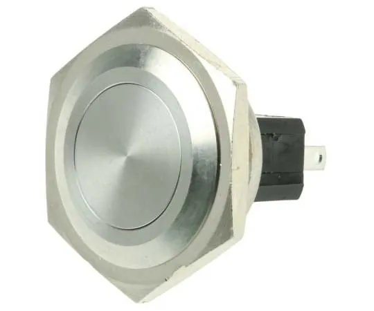 63-7730-18 Bulgin Single Pole Single Throw (SPST) Momentary Push Button Switch, IP66, 25.8 (Dia.)mm, Panel Mount, 250V ac MP0027