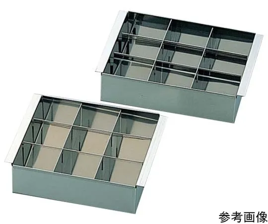 67-2473-59　18-0 Egg Tofu Dish (with Dividers) Medium 6 pcs　0