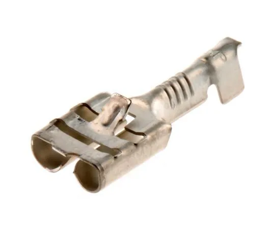 63-7667-15 TE Connectivity FASTIN-FASTON .250 Series Crimp Receptacle, 6.35 x 0.81mm, 0.5mm² to 1mm², 20AWG to 17AWG, Tin Plated 160928-2