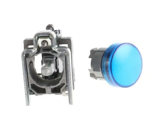 63-7632-77 Schneider Electric Harmony XB4 Blue LED Pilot Light, 22mm Cutout, IP66, IP67, IP69, IP69K, 24 V ac/dc, 3 A ac, 270 mA dc XB4BVB6