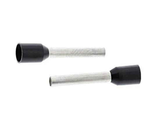 63-7678-32 TE Connectivity Insulated Crimp Bootlace Ferrule, 12mm Pin Length, 1.7mm Pin Diameter, 1.5mm² Wire Size, Black 1-966067-4