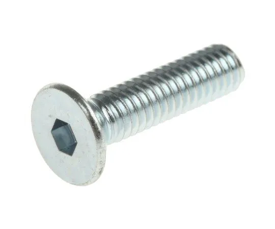 63-7577-29 RS PRO M4 x 16mm Hex Socket Countersunk Screw Bright Zinc Plated Steel 483-9818