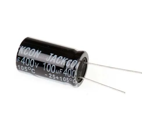 63-7738-37 RS PRO 100μF 400V dc Aluminium Capacitors, Through Hole 18 (Dia.) x 31mm +105°C 18mm 7.5mm 31mm 173-0282
