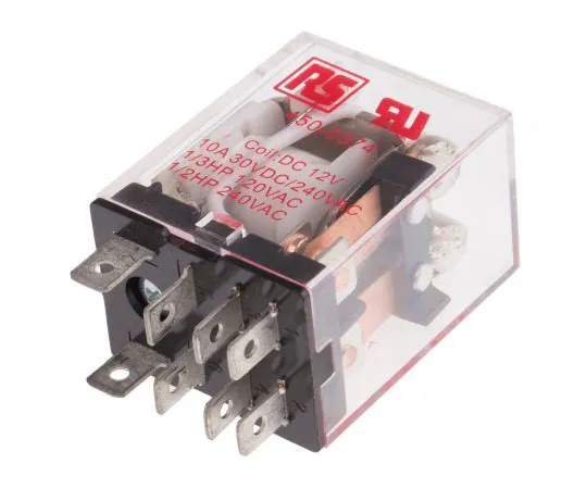 63-7551-68 RS PRO DPDT Non-Latching Relay Plug In, 12V dc Coil, 10A 450-0374