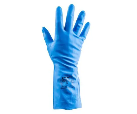 63-7596-66 BM Polyco Nitrile Chemical Resistant Gloves, size 8, Blue 508-1903