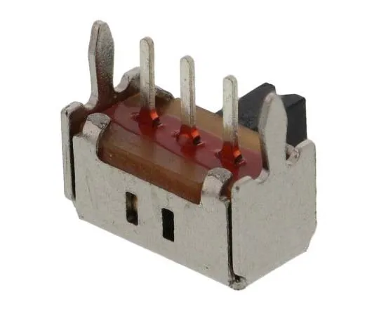63-7714-15 PCB Slide Switch Single Pole Double Throw (SPDT) Latching 100 mA @ 12 V dc Slide MFP113D-RA