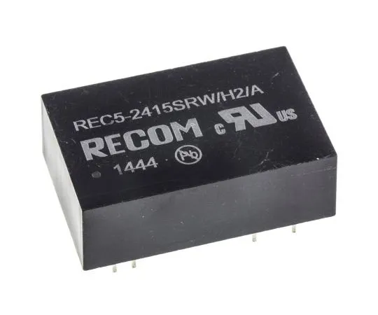 63-7672-10 Recom REC5 5W Isolated DC-DC Converter Through Hole, Voltage in 18 → 36 V dc, Voltage out 15V dc REC5-2415SRW/H2/A