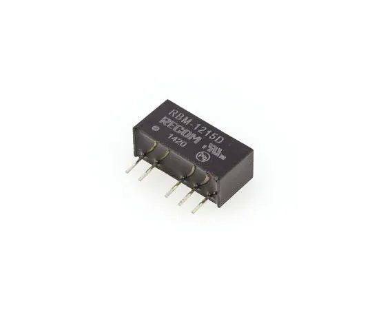 63-7672-40 Recom RBM 1W Isolated DC-DC Converter Through Hole, Voltage in 10.8 → 13.2 V dc, Voltage out ±15V dc RBM-1215D