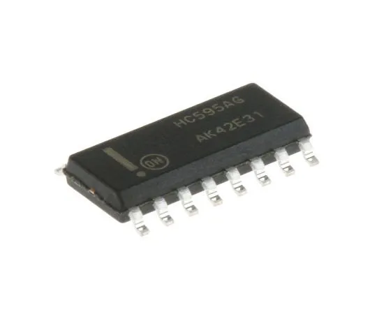 63-7697-45 ON Semiconductor MC74HC595ADR2G 8-stage Shift Register, Serial to Serial/Parallel, Uni-Directional, 16-Pin SOIC MC74HC595ADR2G