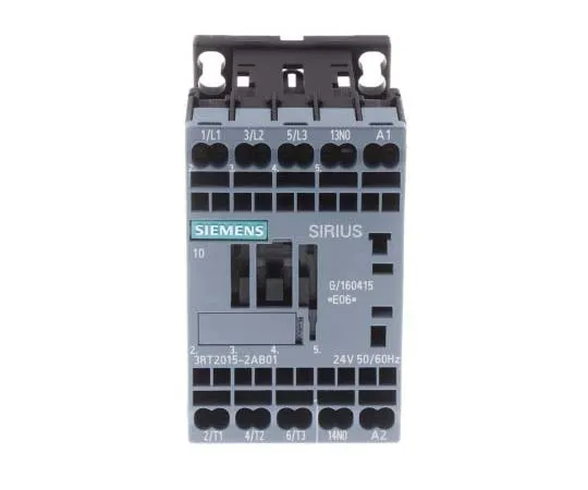 63-7721-23 Siemens 3 Pole Contactor, 7 A, 24 V ac Coil, SIRIUS Innovation, 3NO, 3 kW 3RT2015-2AB01