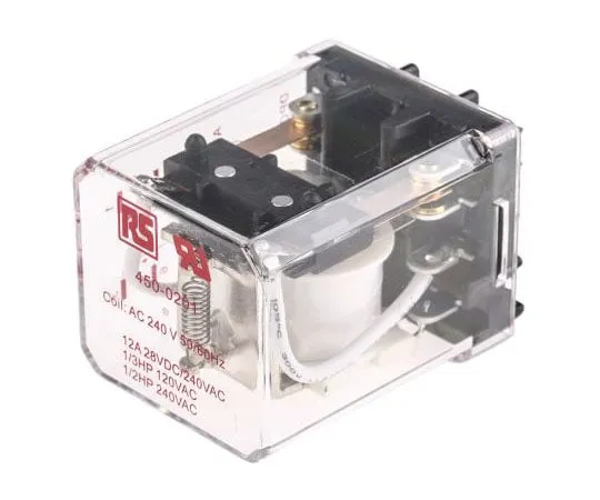 63-7551-57 RS PRO DPDT Non-Latching Relay PCB Mount, 240V ac Coil, 12A 450-0201