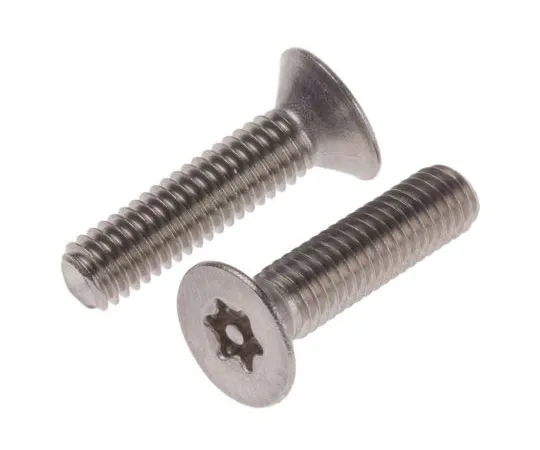 63-7642-34 Plain Flat Stainless Steel Tamper Proof Security Screw, M6 x 25mm 621-2619